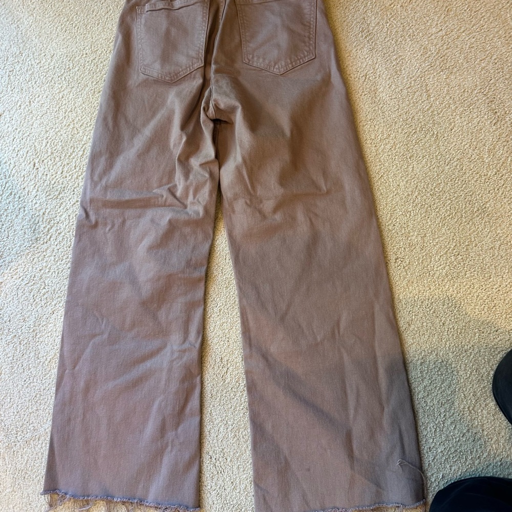 pistola Brown Wide Leg Flare Jeans cropped - Picture 2 of 3